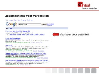 Zoekmachines voor vergelijken Voorkeur voor autoriteit 