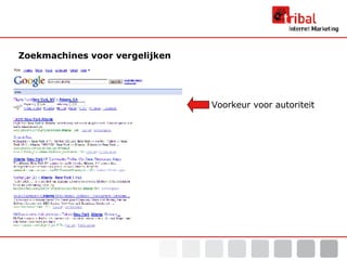 Zoekmachines voor vergelijken Voorkeur voor autoriteit 