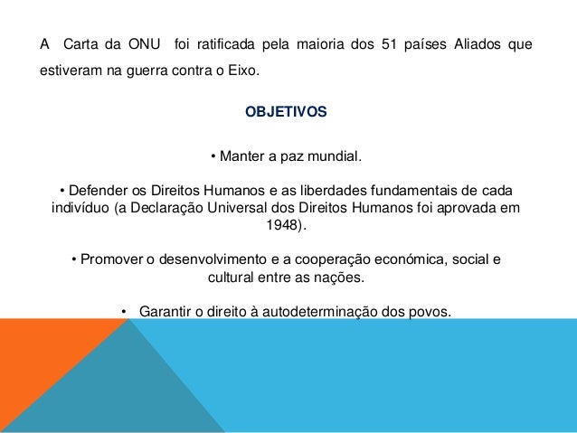 Organização das Nações Unidas (ONU) Organização das Nações Unidas (ONU)