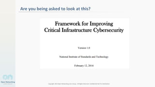 Copyright 2014 Open Networking User Group. All Rights Reserved Confidential Not For Distribution
Are you being asked to look at this?
 