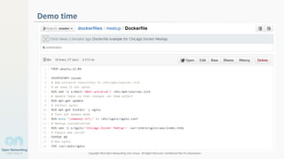 Copyright 2014 Open Networking User Group. All Rights Reserved Confidential Not For Distribution
Demo time
 