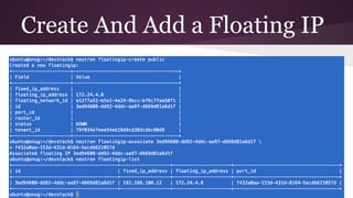 Create And Add a Floating IP
 