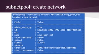 subnetpool: create network
 