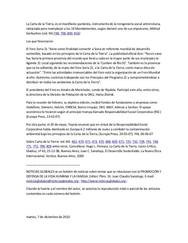 Onu metas del milenio. reingeniería anticristiana