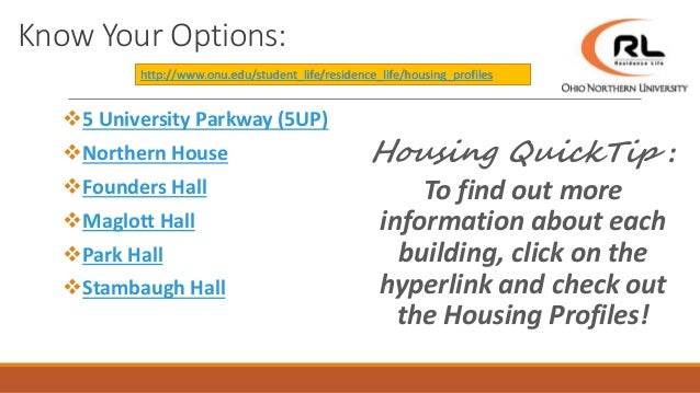Onu New Student Housing Application Slide Show
