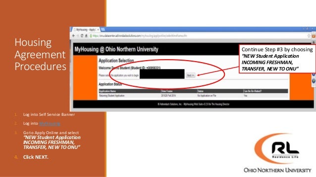 Onu New Student Housing Application Slide Show