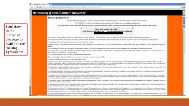 Onu New Student Housing Application Slide Show