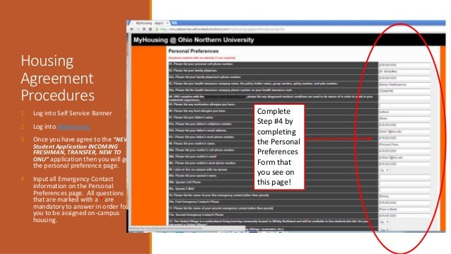 Onu New Student Housing Application Slide Show