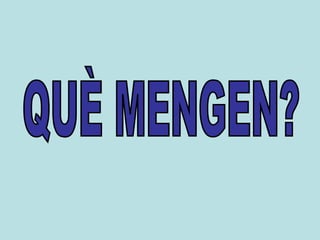 QUÈ MENGEN? 