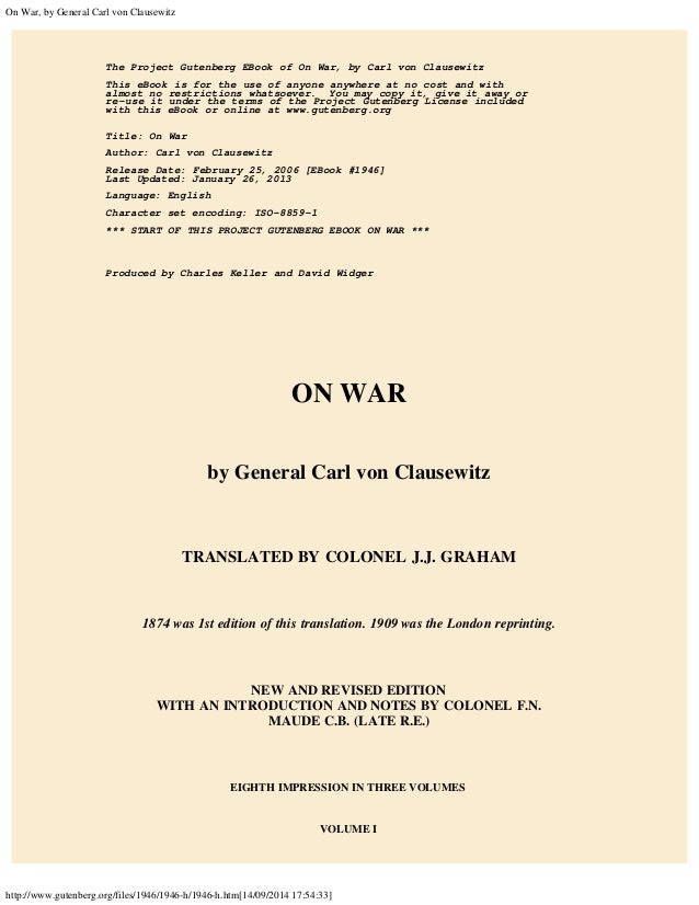 clausewitz essay To jill report documentation page ,a and~~~~o pr 23i i&oohraetc clausewitz's on war in view of such obstacles, this essay adheres to a content analysis of these two texts while avoiding a more general. clausewitz essay To jill report documentation page ,a and~~~~o pr 23i i&oohraetc clausewitz's on war in view of such obstacles, this essay adheres to a content analysis of these two texts while avoiding a more general.