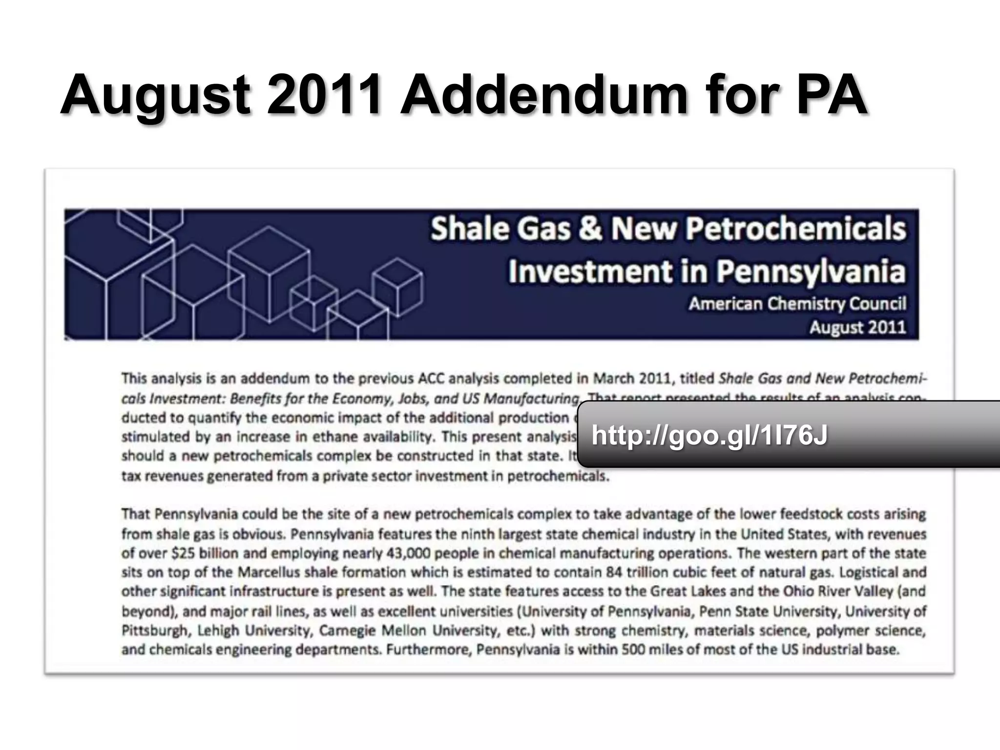 August 2011 Addendum for PA




                 http://goo.gl/1I76J
 