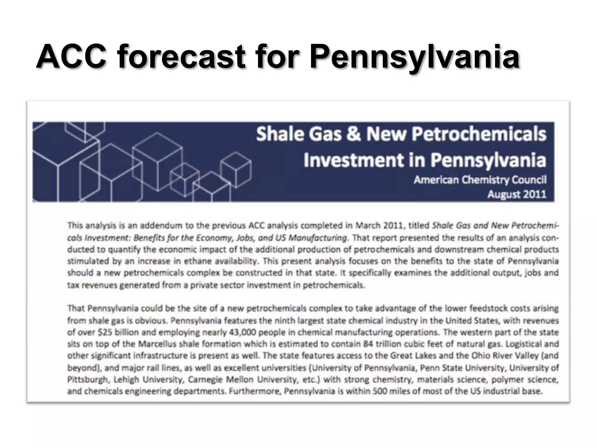 ACC forecast for Pennsylvania
 