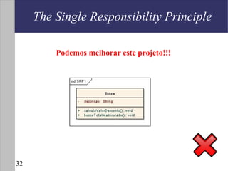 The Single Responsibility Principle

         Podemos melhorar este projeto!!!




32
 