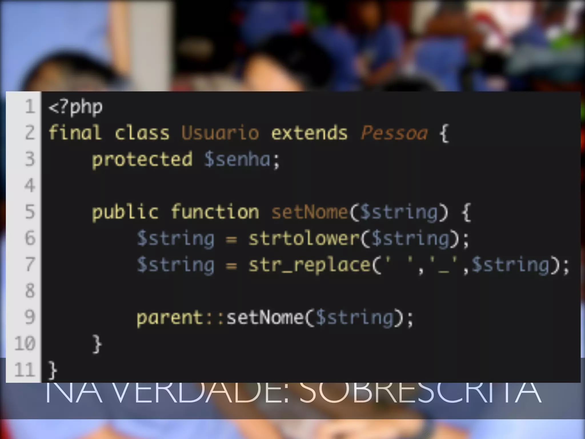 NA VERDADE: SOBRESCRITA
 