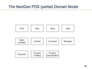 32
The NextGen POS (partial) Domain Model
 