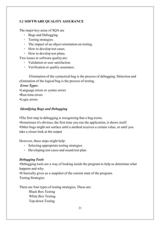 OOAD-Unit-5-Testing approaches and types of testing Strategies | PDF