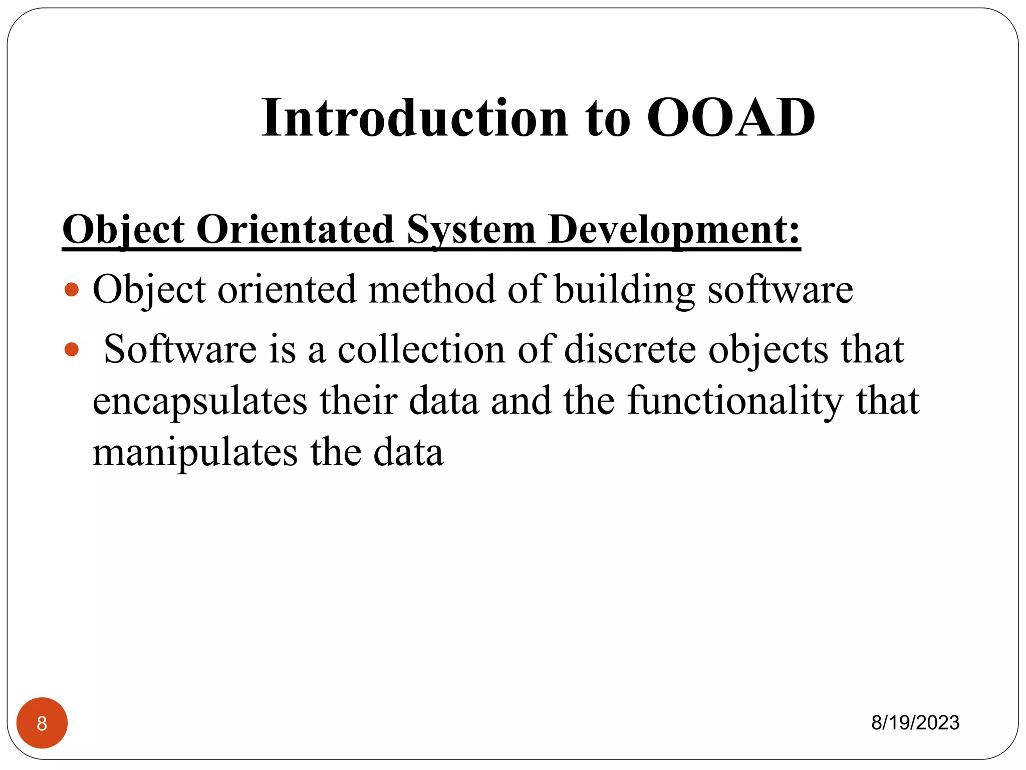 OOAD-Unit1.ppt | Web Development | Internet