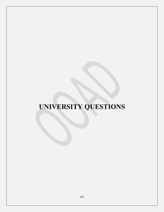 65
UNIVERSITY QUESTIONS
 