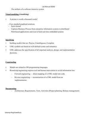 Ooad lab manual | PDF