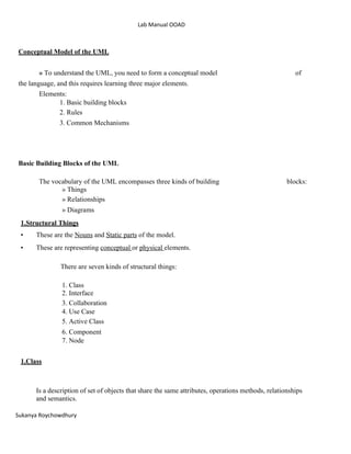 Ooad lab manual | PDF