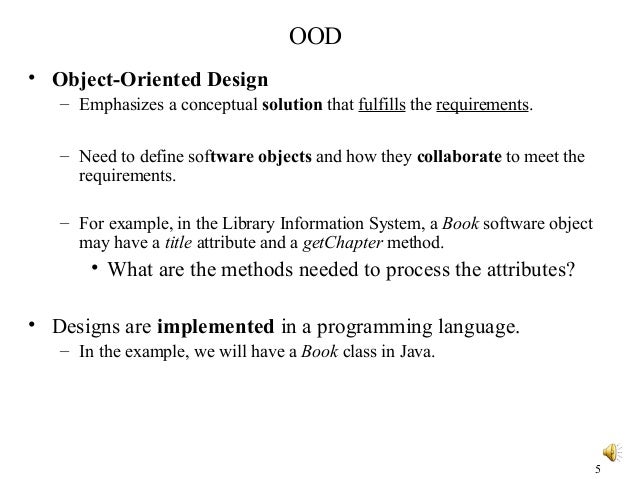 Object Oriented Analysis and Design - Overview