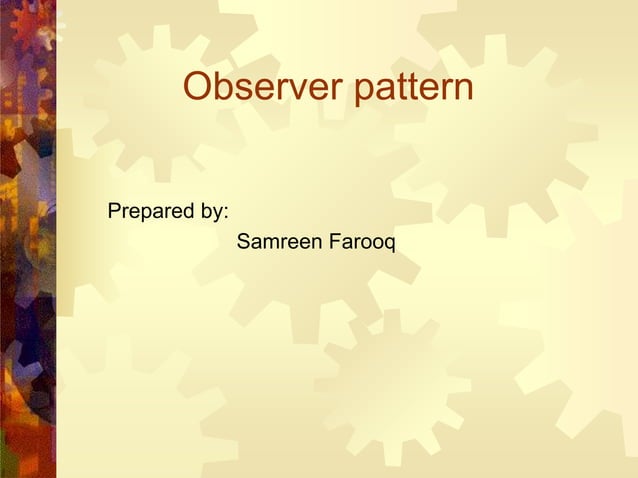 Observer pattern | PPT