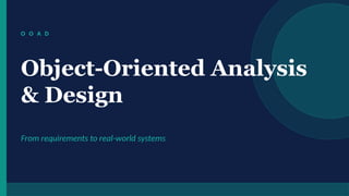 Comprehensive Guide to Object-Oriented Analysis and Design (OOAD ...