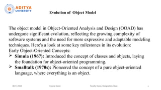 object oriented analysis and design power point | PPTX