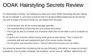 Ooak hairstyling secrets review - scam or not?