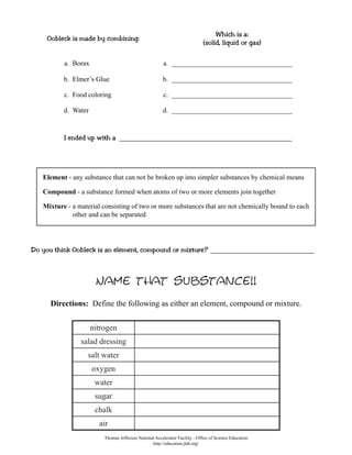 Oobleck Experiment | PDF