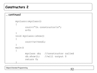 Object-Oriented Programming Using C++ | PPT