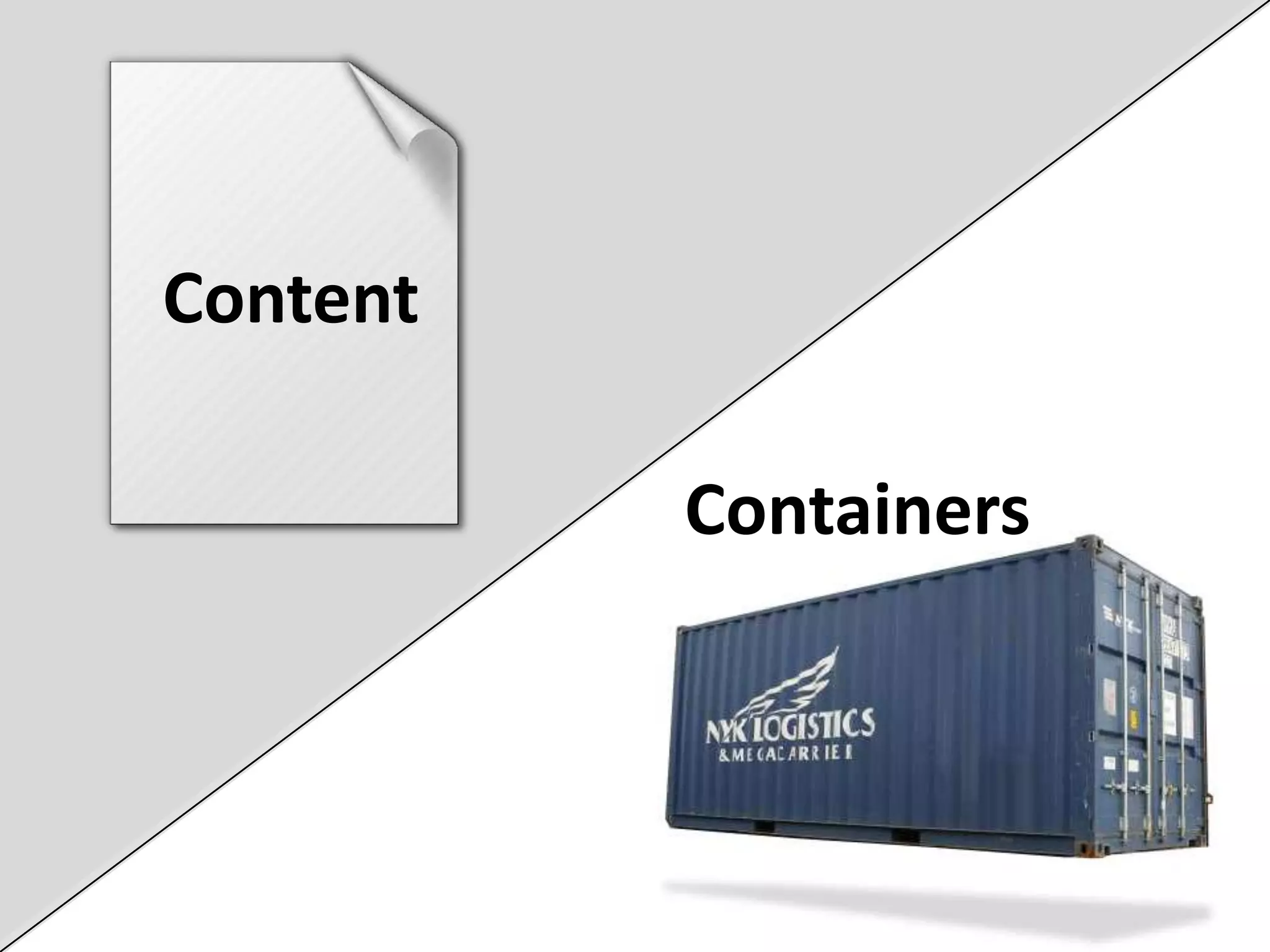 Content

          Containers
 