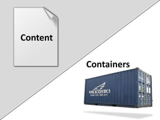 Content

          Containers
 