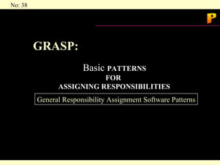   Basic  PATTERNS  FOR  ASSIGNING RESPONSIBILITIES GRASP: General Responsibility Assignment Software Patterns P 
