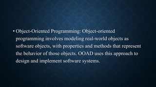 object oriented analysis and design | PPT