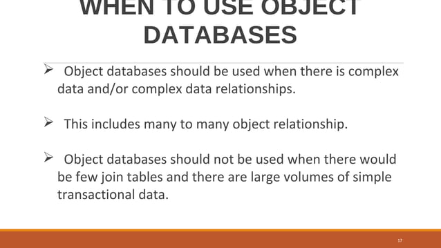 Object Oriented Database Management System | PPT