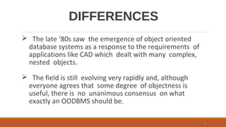 Object Oriented Database Management System | PPT