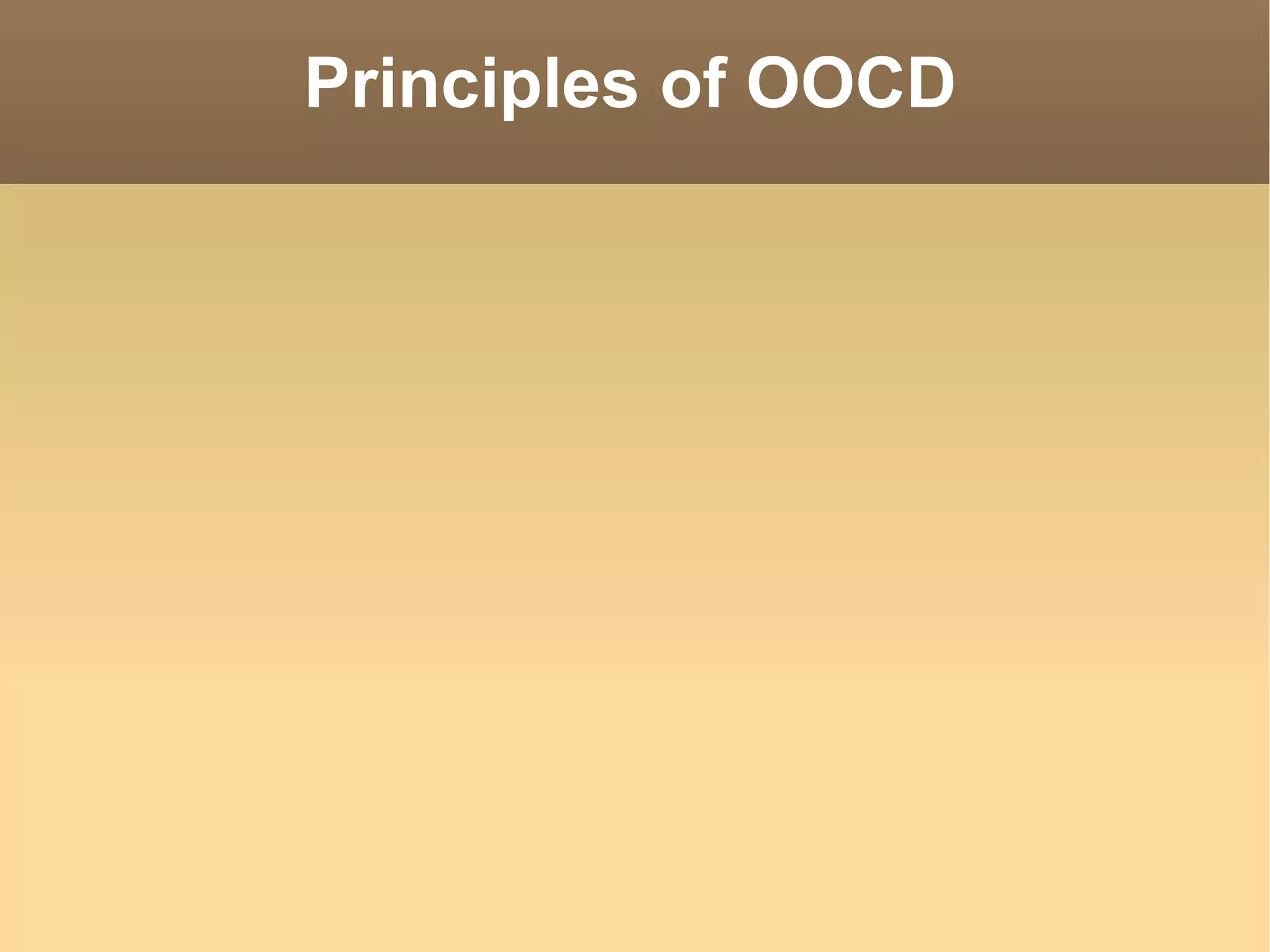 Principles of OOCD 