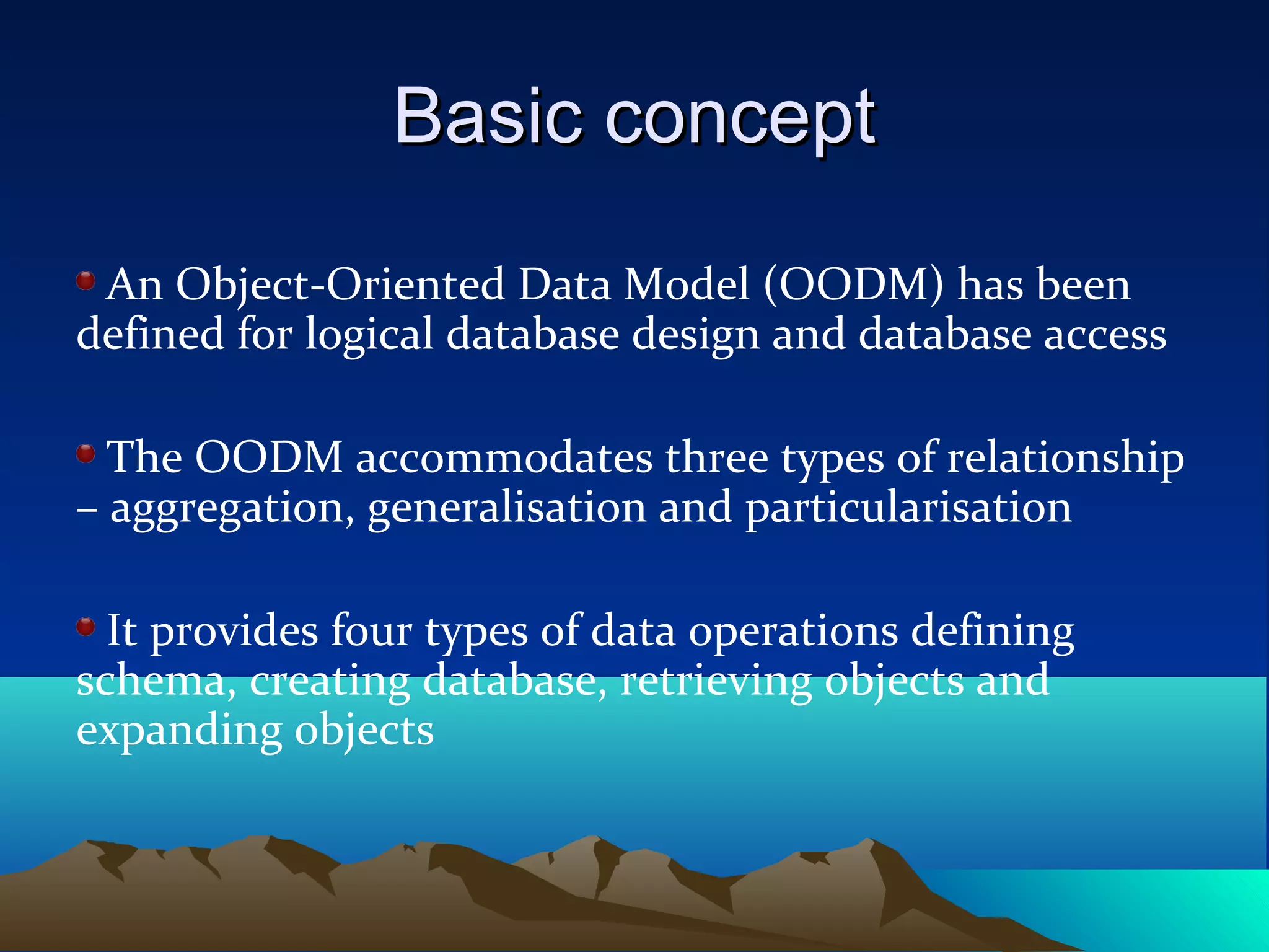 OODM-object oriented data model | PPT