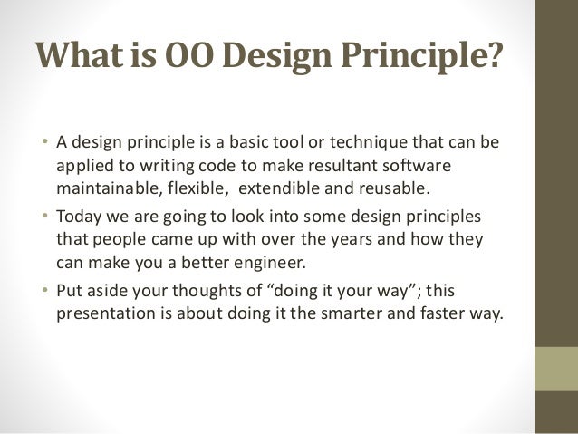Object Oriented Design Principles