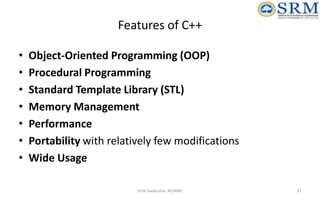 Object Oriented Design and Programming Unit-01 | PPTX
