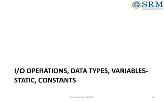Object Oriented Design and Programming Unit-01 | PPTX
