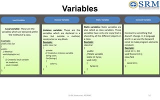Object Oriented Design and Programming Unit-01 | PPTX