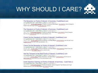WHY SHOULD I CARE?
 