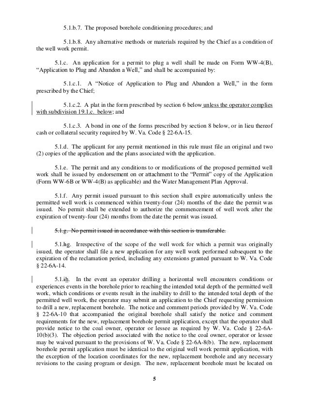 rule changes for wvs shale drilling industry adopted in 2016 ww form