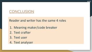 The role of_reader_and_writer_of_texts | PPTX