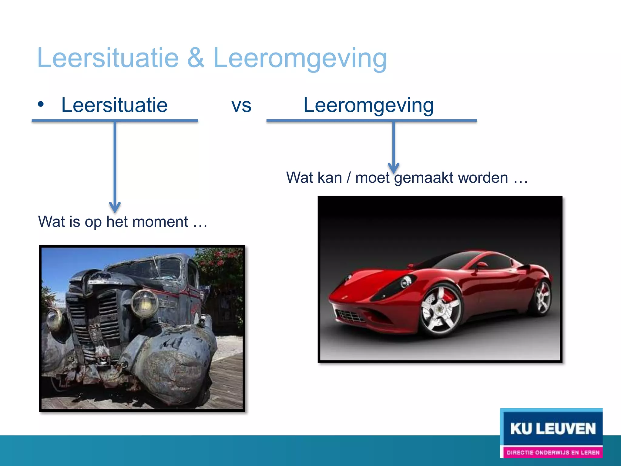 Verschillende ontwerpmodellen (ID-modellen)
 •   4C-ID Model (Jeroen van Merriënboer)
 •   Algo-Heuristic Theory (Lev Landa)
 •   ARCS (John Keller)
 •   ASSURE (Heinich, Molenda, Russel, and Smaldino)
 •   Backward Design (Wiggins & McTighe)
 •   Conditions of Learning (Robert Gagne)
 •   Component Display Theory (David Merrill)
 •   Criterion Referenced Instruction (Robert Mager)
 •   Integrative Learning Design Framework for Online Learning
     (Debbaugh)
 •   Spiral Model (Boehm)
 •   Rapid Prototyping (Tripp & Bichelmeyer)
 •   Kemp Design Model (Morrison, Ross, and Kemp)
 •   Organizational Elements Model (OEM) (Roger Kaufman)
 •   Transactional Distance (Michael Moore)
 •   …
 