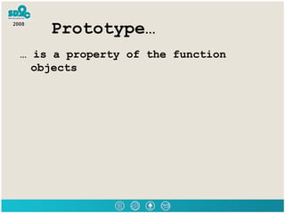 Prototype… <ul><li>…  is a property of the function objects </li></ul>