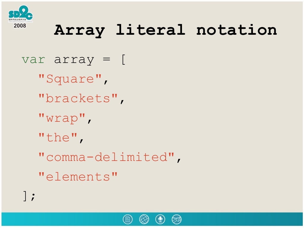 Array Literal Notation Var Array Array Literal Notation Var Array