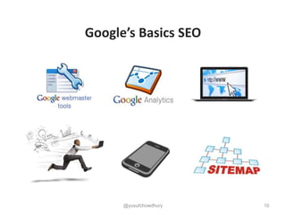 Google’s Basics SEO
10@yusufchowdhury
 